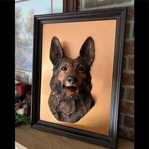 Rare Vintage John Louw Copper German Shepherd 3D Sculpture